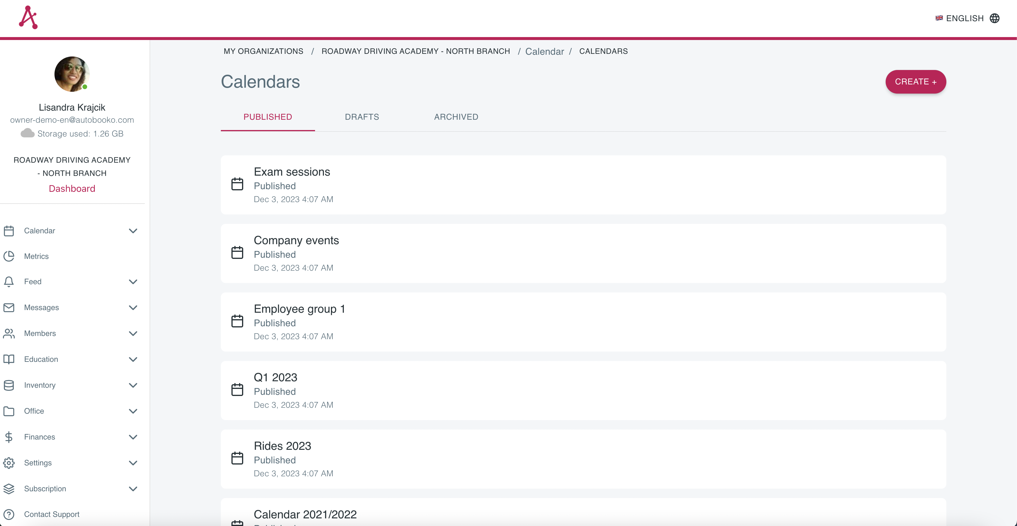 List of published calendars